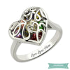 Bague Famille Pour Maman Love Is Life En Argent Sterling 925 47 - 4 Bague Famille