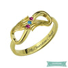 Bague infini Ailes danges en plaqué or jaune 47 - 4 bague infini