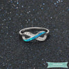 Bague Infini Me En Pierre Dopale Et Argent 52 - 6 Bague Infini