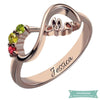 Bague Infini Mom En Plaqué Or Rose 47 - 4 Bague Infini