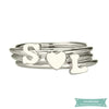 Bague Personnalisable 2 Initiales Love To Love Pour Couple Amoureux En Argent 47 - 4 Bague Couple