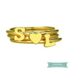 Bague Personnalisable 2 Initiales Love To Love Pour Couple Amoureux En Plaqué Or 47 - 4 Bague Couple