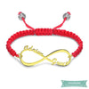 Bracelet Cordon Infini Eternellement En Plaqué Or Jaune Rouge Bracelet Infini