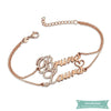 Bracelet Couple We Love Us 2 En Plaqué Or Rose (Traduction Arabe Possible) 14Cm Bracelet Couple