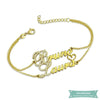 Bracelet Couple We Love Us 2 En Plaqué Or Rose (Traduction Arabe Possible)