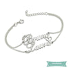 Bracelet Couple We Love Us 2 En Plaqué Or Rose (Traduction Arabe Possible)