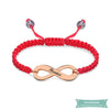 Bracelet Infini Cordon En Plaqué Or Rose Rouge Bracelet Infini