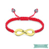 Bracelet Infini Cordon En Plaqué Or Rouge Bracelet Infini