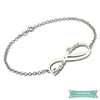 Bracelet Infini Pas Sans Toi 2 Prénoms En Argent 925 14Cm Bracelet Infini