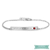 Bracelet My Favorite Date Argent Rhodié Bracelet Couple