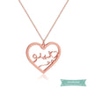 Collier arabe Coeur 9alb en plaqué or rose 40cm Arabe