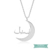 Collier arabe Croissant de lune en argent sterling 925 40cm Arabe