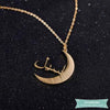 Collier arabe Croissant de lune en argent sterling 925 Arabe