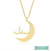 Collier arabe Croissant de lune en plaqué or jaune Arabe