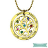 Collier Arbre De Vie Généalogique En Plaqué Or Jaune 35Cm Arbre De Vie