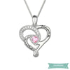 Collier Couple Birthstone En Argent Sterling 35Cm