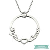 Collier couple Cercle de lamour en argent sterling 35cm Couple