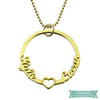 Collier Couple Cercle De Lamour En Plaqué Or 35Cm