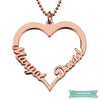 Collier couple Heart en argent sterling Couple