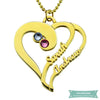 Collier Couple Intense Love En Plaqué Or Jaune 35Cm