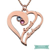 Collier couple Intense Love en plaqué or rose 35cm Couple