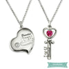 Collier Couple Key To My Heart En Plaqué Or Rose