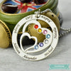 Collier Famille Into My Heart En Argent Sterling Famille