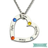 Collier famille Perfect Mom en argent sterling et pierre de naissance 35cm Famille