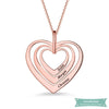 Collier Famille Sweet Heart En Plaqué Or Rose 35Cm Famille