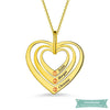 Collier Famille Sweet Heart En Plaqué Or