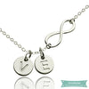 Collier Infini 2 Lettres Suspendues En Argent 925 35Cm Infini