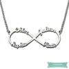 Collier Infini 4 Prénoms En Argent Sterling 925 35Cm Infini