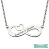 Collier Infini Amour Pour Toujours Argent 925 35Cm Infini