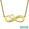 Collier Infini Amour Pour Toujours Plaqué Or Jaune