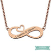 Collier Infini Amour Pour Toujours Plaqué Or Rose 35Cm