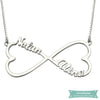 Collier Infini Double Coeur Pour Couple En Argent 925 35Cm Infini