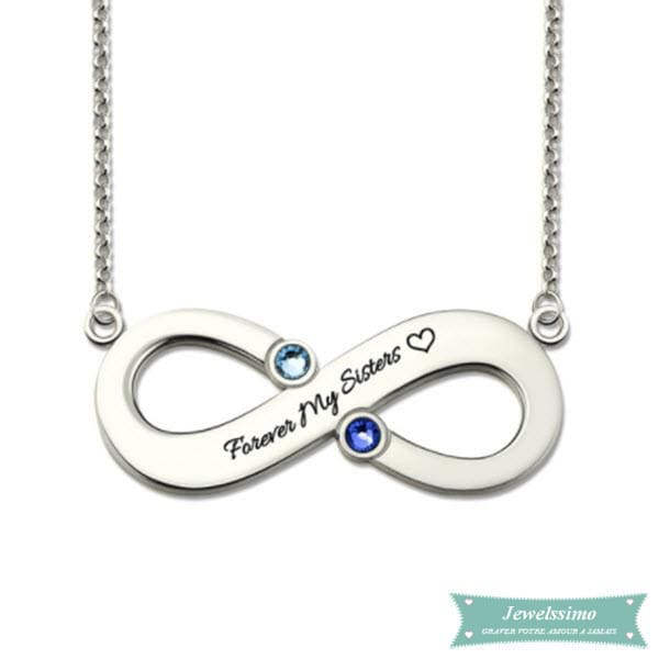 Collier Infini Forever My Sisters Argent Sterling 925 35Cm Infini