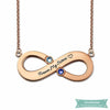 Collier Infini Forever My Sisters Plaqué Or Rose 35Cm Infini