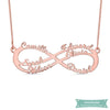 Collier Infini Jaime Ma Famille En Plaqué Or Rose 35Cm Infini