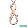 Collier Infini Les Amoureux Plaqué Or Rose 35Cm