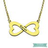 Collier infini Love plaqué or 35cm Infini