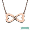 Collier Infini Love Plaqué Or Rose 35Cm