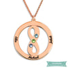 Collier Infini Rond En Plaqué Or Rose 35Cm