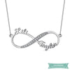 Collier Infini Tender Lover 2 Prénoms En Argent 35Cm Infini