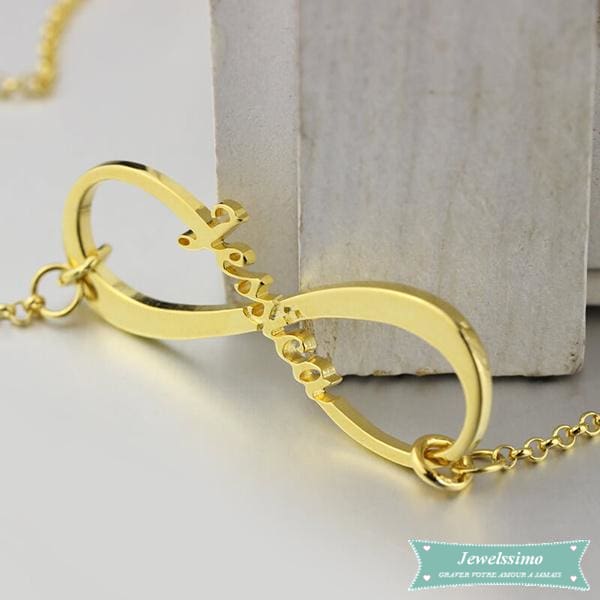 Collier Victoria Avec Pendentif Infini Strass – Plaqué Or Et Blanc. Élégant Et Neuf Sans Boîte.