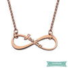 Collier Infinity Plaqué Or Rose 35Cm Infini