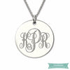 Collier monogramme Refined avec gravure au dos Argent sterling / 35cm collier monogramme