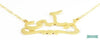 Collier prénom arabe avec pendentif coeur 35cm Arabe