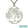 Collier Prénom Arbre De Vie En Argent 35Cm Arbre De Vie