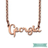 Collier Prénom Georgia En Plaqué Or Rose 35Cm